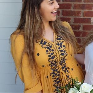Yellow and Navy dress